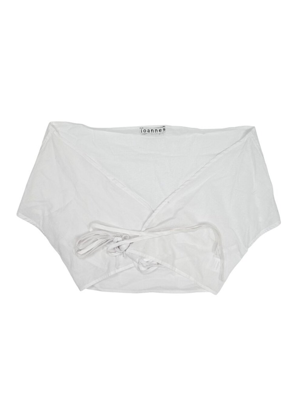 Ioannes Romeo Wrap Bra Top in White